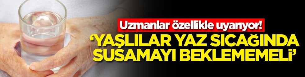 Uzmanlar özellikle uyarıyor! ‘Yaşlılar yaz sıcağında susamayı beklememeli'