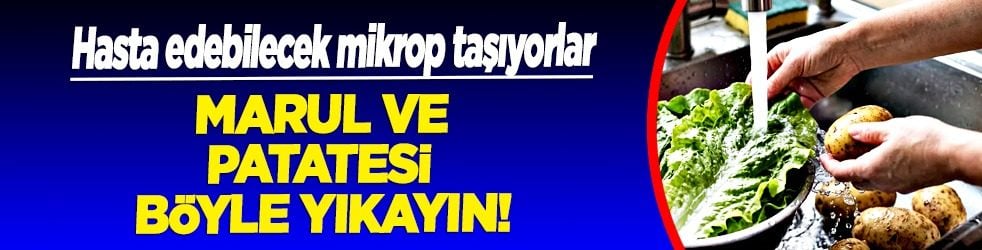 Uzmanlardan dikkat çekildi: Marul ve patatesi böyle yıkayın! Bir tanesi dahi hasta edebilecek mikrop taşıyorlar! 