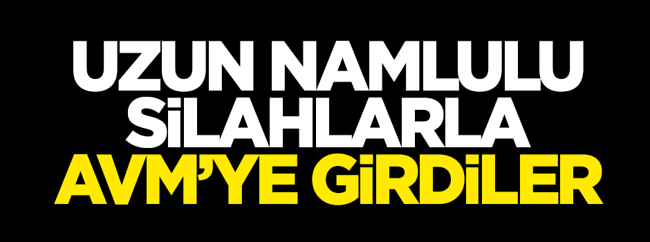 Uzun namlulu silahlarla AVM'ye girdiler