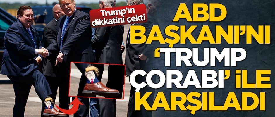 Vali yardımcısı, ABD Başkanı'nı Trump çorabıyla karşıladı