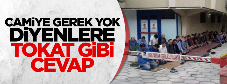 Validebağ'da apartman boşluğunda namaz kılındı