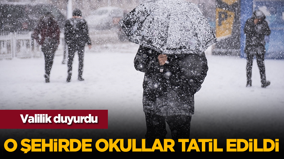 Valilik duyurdu: O şehirde okullar tatil edildi