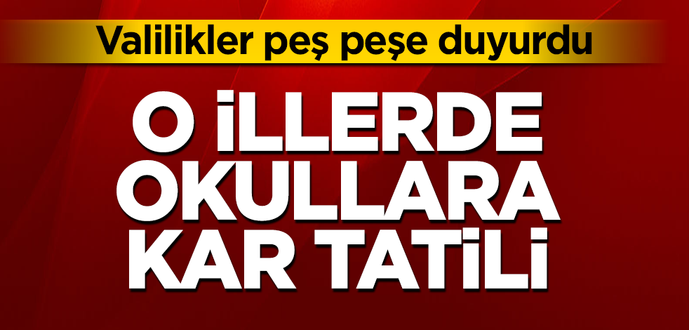 Valilikler peş peşe duyurdu! O illerde okullara kar tatili