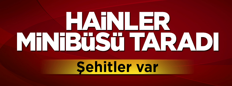 Van'da alçak saldırı: Şehitler var