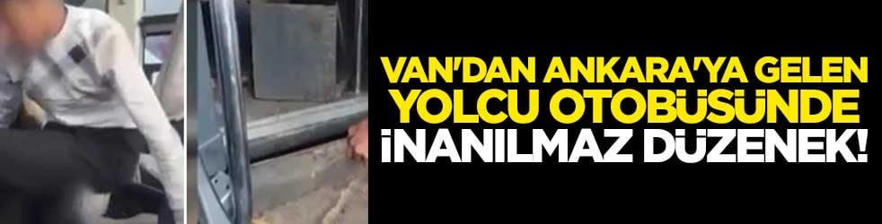 Yolcu otobüsünde inanılmaz düzenek!