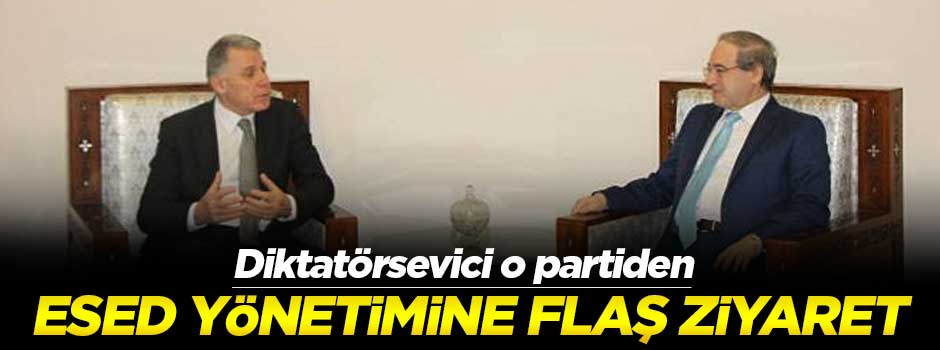 Vatan Partisi heyeti diktatör Esed rejimini ziyaret etti