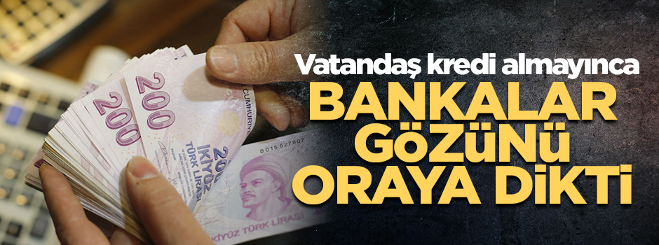Vatandaş kredi almayınca bankalar gözünü oraya dikti