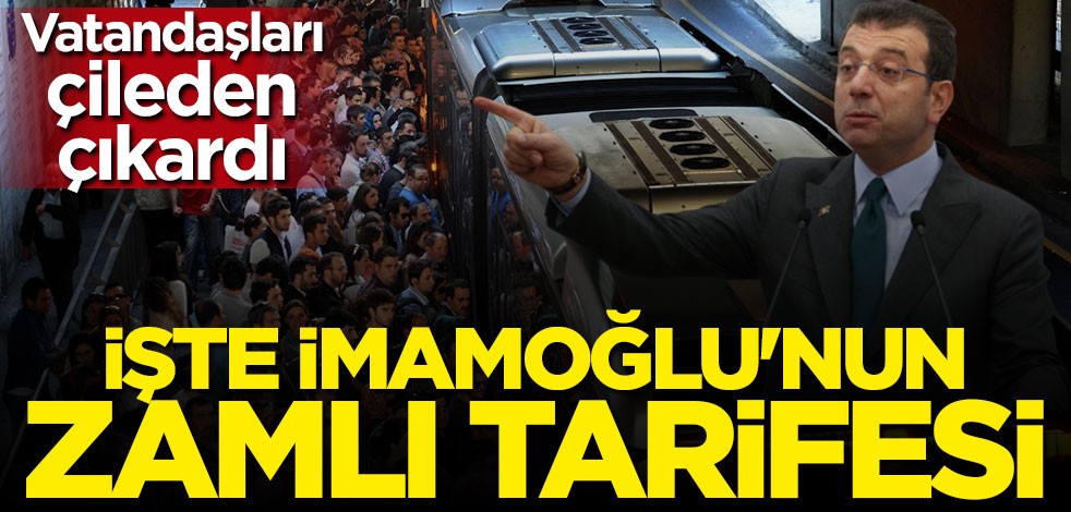 Vatandaşlar isyan etti: İşte İmamoğlu'nun zamlı tarifesi