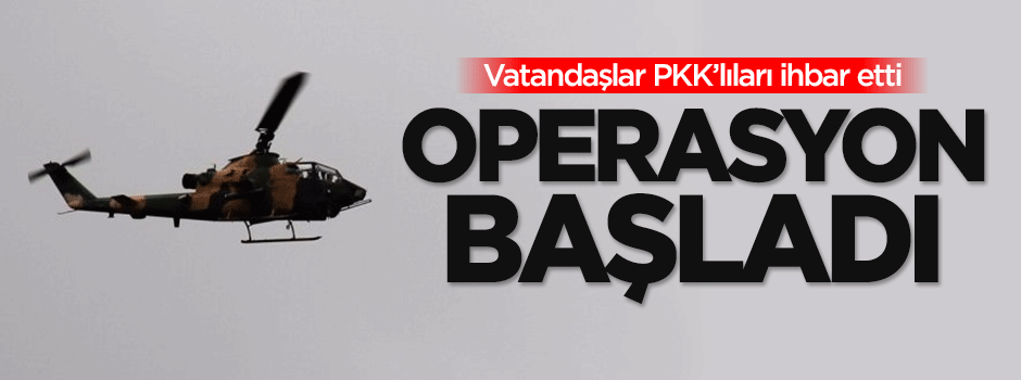 Vatandaşlar PKK'lıları ihbar etti, operasyon başladı