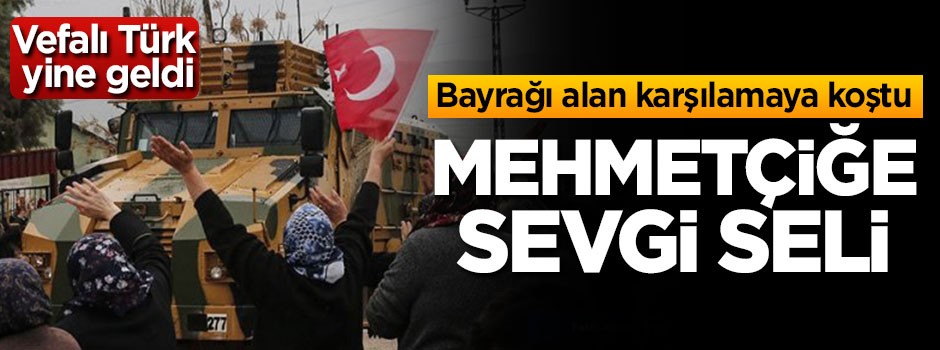 Vatandaşlar Türk bayrağıyla Mehmetçiği selamladı