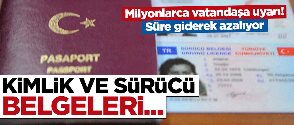 Vatandaşlara uyarı! Süre giderek azalıyor