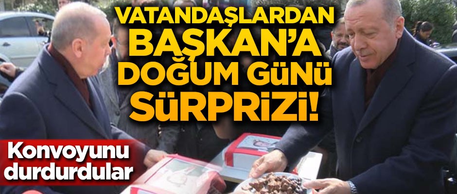 Vatandaşlardan Başkan Erdoğan'a doğum günü sürprizi