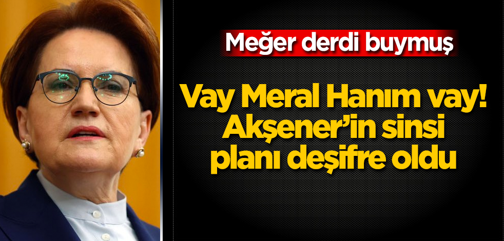 Vay Meral Hanım vay! Akşener’in sinsi planı deşifre oldu! Meğer derdi buymuş