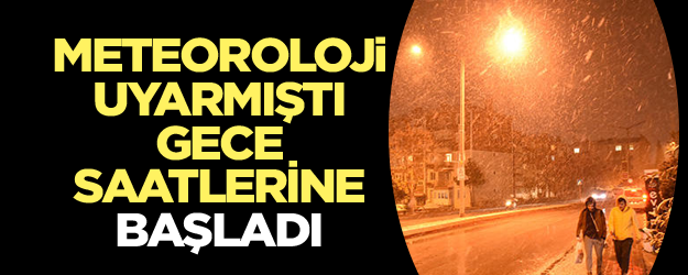 Ve başladı...