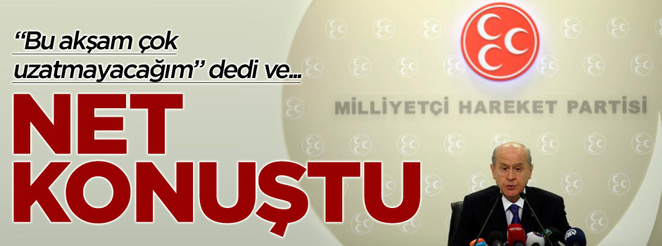 Ve Devlet Bahçeli'den de kurultay ile ilgili açıklama geldi