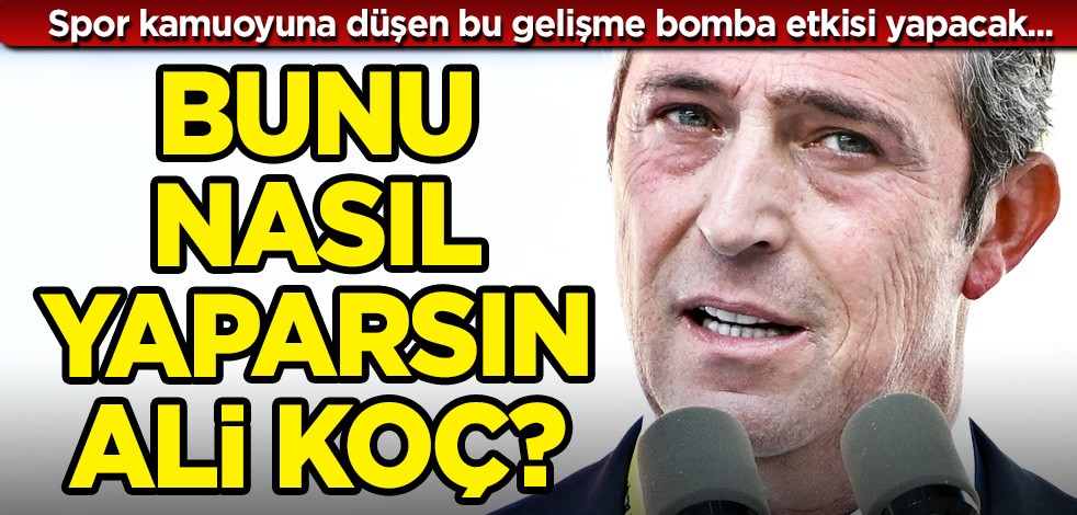 Ve Fenerbahçe, Galatasaray'ın şampiyonluğu için bunu yapacak! Ali Koç iyiden iyiye zırvaladı artık.. Bu şaka olsa gerek…