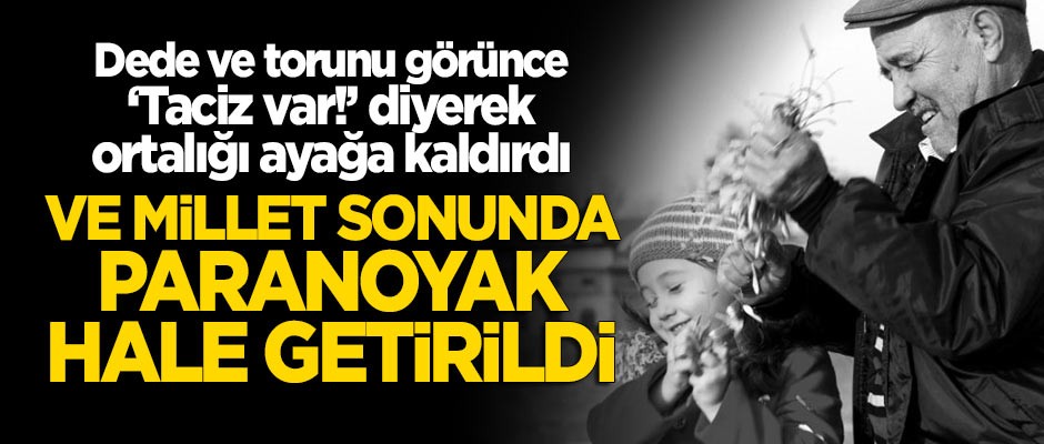 Ve sonunda millet paranoyak hale getirildi: "Taciz var" diyerek ortalığı ayağa kaldırdı