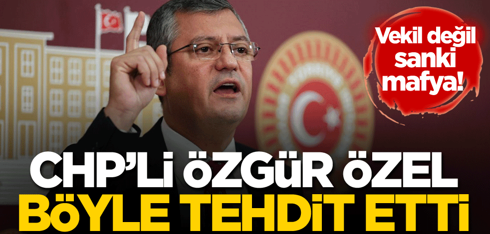 Vekil değil sanki mafya! CHP'li Özel böyle tehdit etti