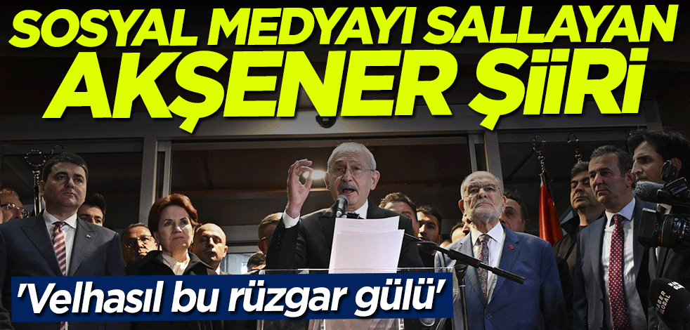 "Velhasıl bu rüzgar gülü" Sosyal medyayı sallayan Akşener şiiri