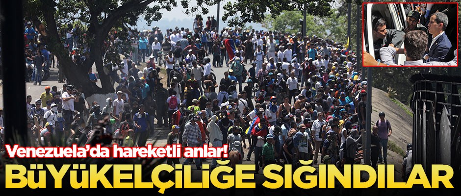 Venezuela'da hareketli anlar! Büyükelçiliğe sığındılar