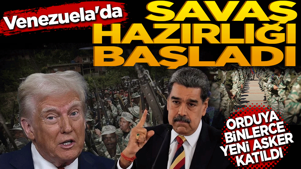 Venezuela'da savaş hazırlığı başladı.
