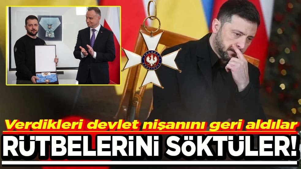Verdikleri devlet nişanını geri aldılar Rütbelerini söktüler!