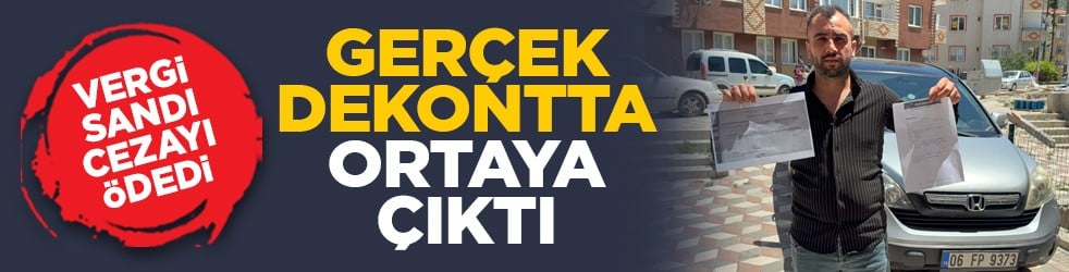 Vergi sandı cezayı ödedi: Gerçek dekontta ortaya çıktı