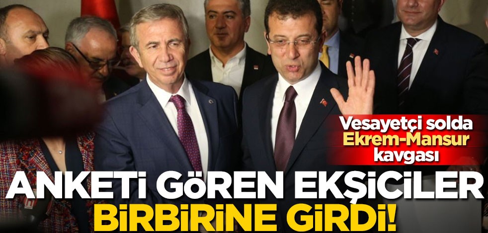 Vesayetçi solda Ekrem-Mansur kavgası! Anketi gören Ekşiciler birbirine girdi