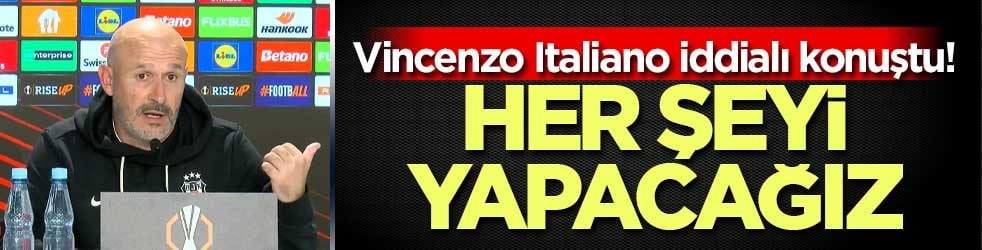 Vincenzo Italiano iddialı konuştu! Her şeyi yapacağız