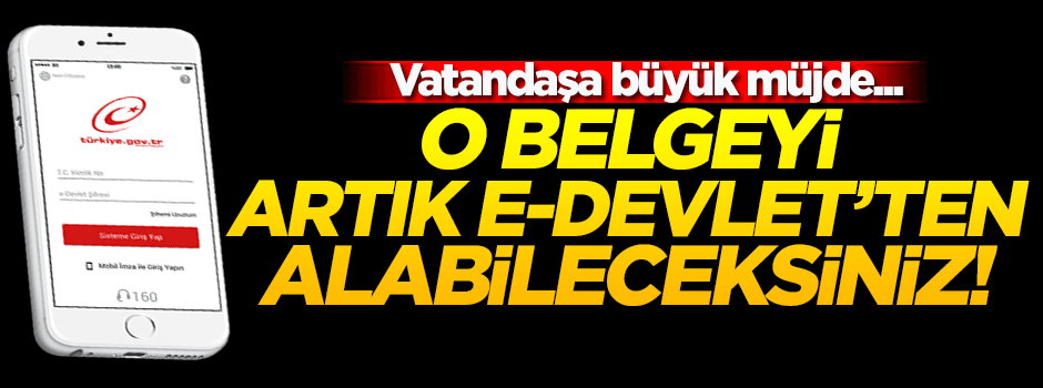 Vukuatlı nüfus kayıt belgesi e-devlet alınabilecek