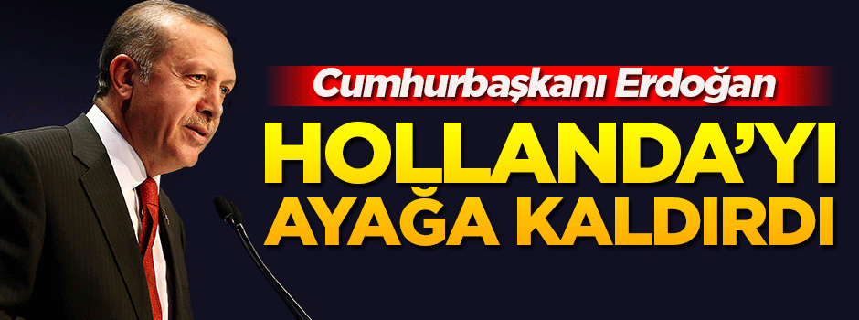 Erdoğan'ın açıklamaları Hollanda'yı ayağa kaldırdı!