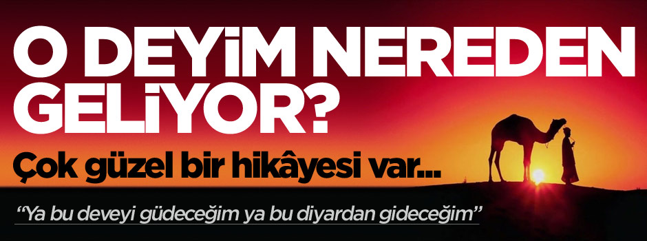 'Ya bu deveyi güdeceğim, ya bu diyardan gideceğim' deyimi nerden geliyor?