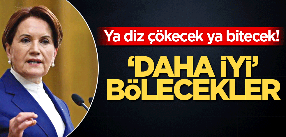 Ya diz çökecek ya bitecek! "Daha iyi" bölecekler