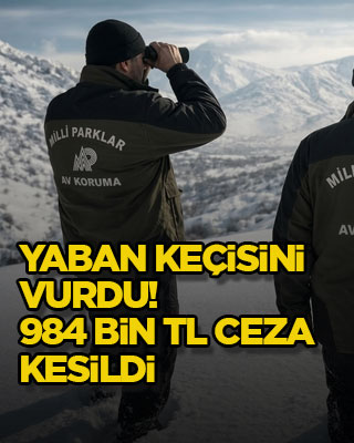 Yaban keçisini vurdu! 984 bin TL ceza kesildi