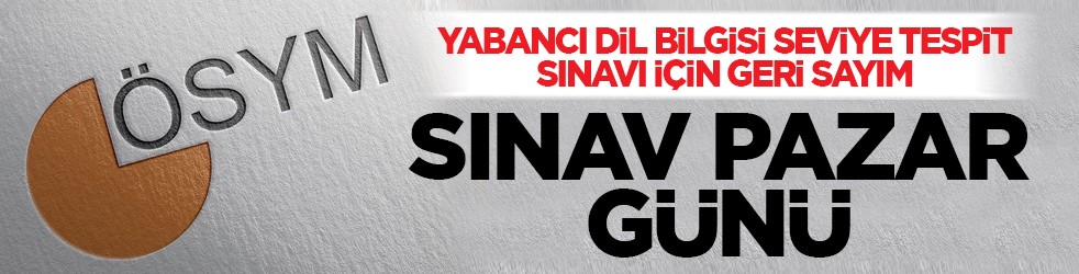 Yabancı Dil Bilgisi Seviye Tespit Sınavı için geri sayım: Sınav pazar günü