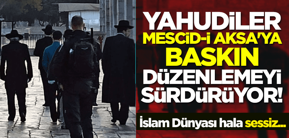 Yahudiler Mescid-i Aksa'ya baskın düzenlemeyi sürdürüyor! İslam dünyası hala sessiz...