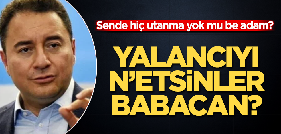 Yalancıyı n'etsinler Ali Babacan? Sende hiç utanma yok mu be adam?