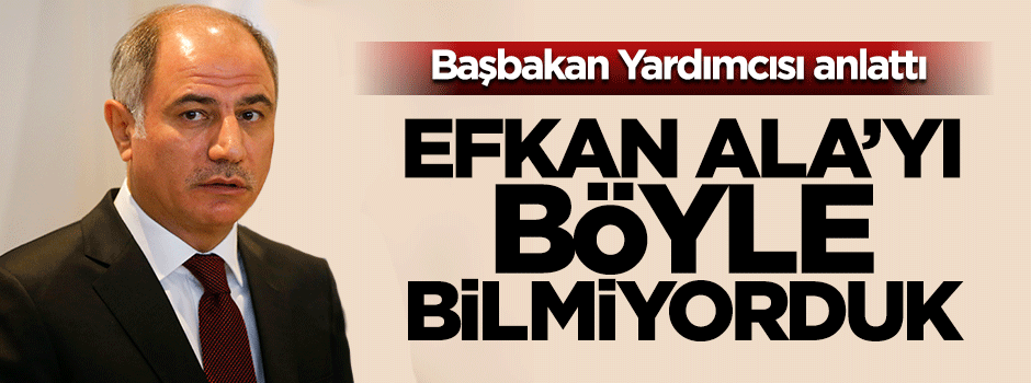 Yalçın Akdoğan Efkan Ala'yı anlattı: Hiç böyle bilmiyorduk