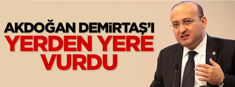 Yalçın Akdoğan'dan Demirtaş'a sert eleştiri