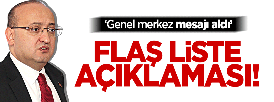 Yalçın Akdoğan'dan liste açıklaması