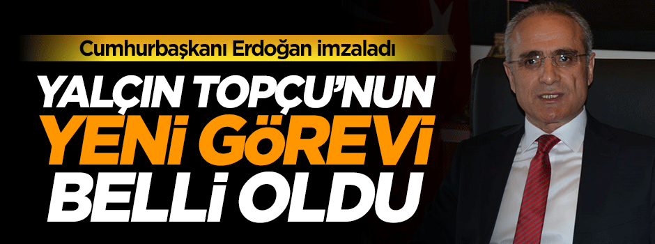 Yalçın Topçu Cumhurbaşkanı Başdanışmanı oldu