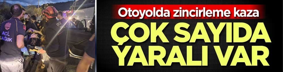 Yalova’da 7 araç birbirine girdi: 11 yaralı
