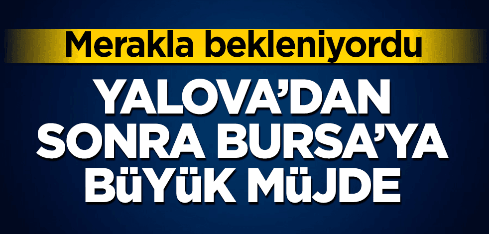 Yalova’dan sonra Bursa’ya büyük müjde! Müsilaj etkisini yitiriyor