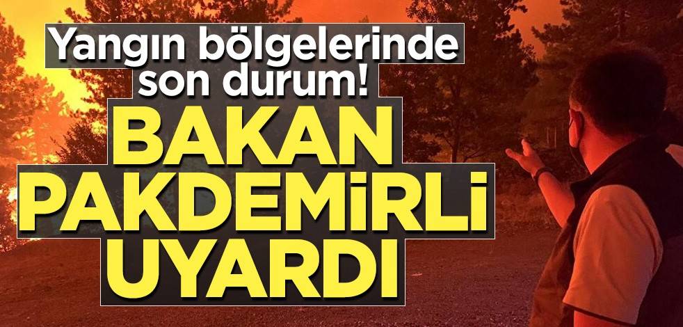 Yangın bölgelerinde son durum! Bakan Pakdemirli uyardı