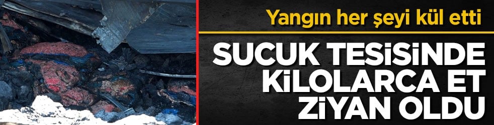 Yangın her şeyi kül etti! Sucuk tesisinde kilolarca et ziyan oldu