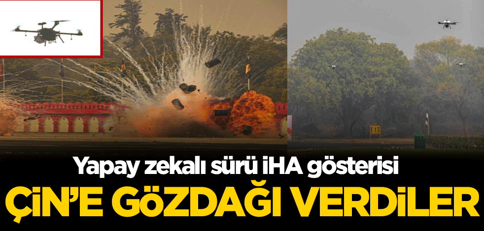 Yapay zekalı sürü İHA gösterisi! Çin'e gözdağı