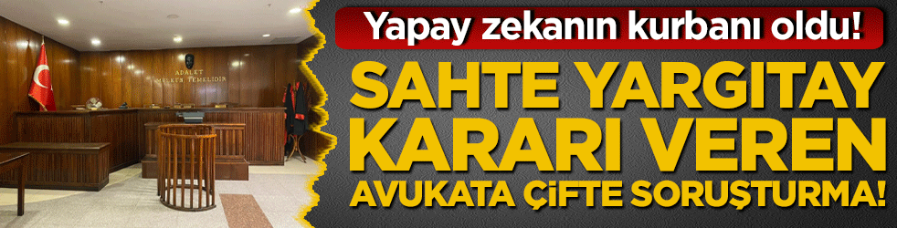 Yapay zekanın kurbanı oldu! Ankara’da sahte Yargıtay kararı veren avukata çifte soruşturma!
