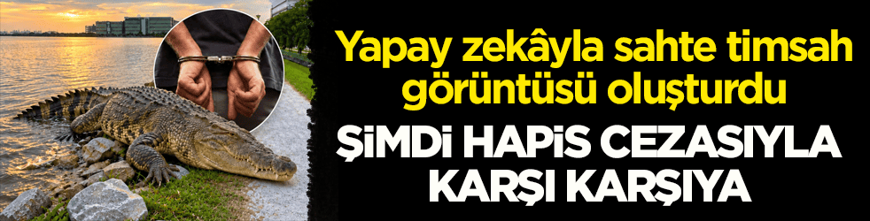 Yapay zekâyla sahte timsah görüntüsü oluşturdu! Şimdi hapis cezasıyla karşı karşıya