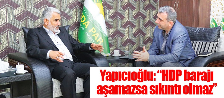 Yapıcıoğlu: "HDP barajı aşamazsa sıkıntı olmaz"