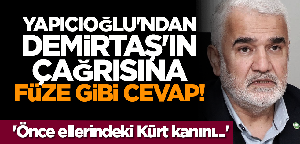 Yapıcıoğlu'ndan Demirtaş'ın çağrısına müthiş yanıt! 'Önce ellerindeki Kürt kanını...'
